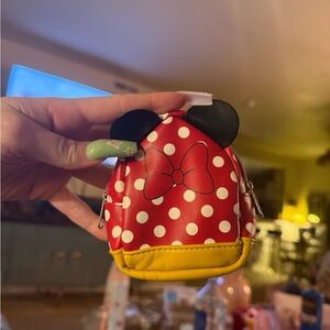 Red Polka Dot Minnie Kids Mini Backpack Coin Purse with Bow and Ears